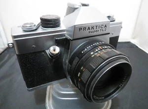 PRAKTICA SUPER TL2 35mm SLR Camera with Pentacon 1.8/50mm Lens & Case - Picture 1 of 13