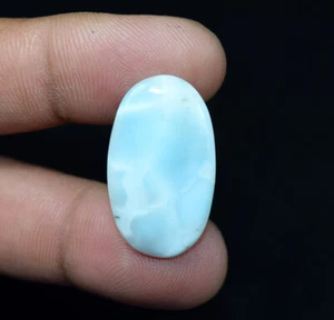 18.90 Cts. 100% Natural Larimar Oval Cabochon 28.5*16.5*4 mm Loose Gemstones - Picture 1 of 3