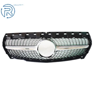 Parrilla delantera estilo estrella diamante plata para Mercedes-Benz CLA200 2013-2018 - Imagen 1 de 11