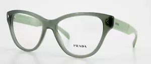 PRADA Brille VPR 23S 54-17 UEI-101 140 Cat Eye Salbeigrün Transparent Lady +Etui - Bild 1 von 9