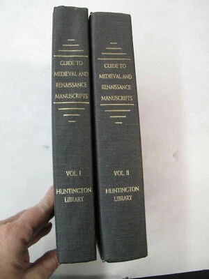 2 Vols Guide Medieval & Renaissance Manuscripts Huntington Library 1989 Plates  Foto 1 de 4