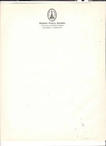 Lot of 5 Undated Unused Letterhead Robert Poole School MD City of Baltimore - Picture 1 of 1
