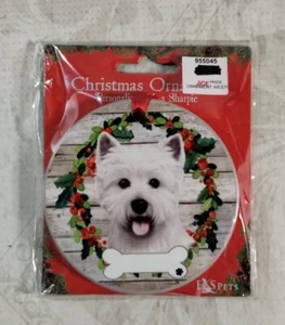 Westie 3 1/2" Ceramic Christmas Ornament by E&S Pets 550-45 - Picture 1 of 2