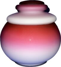 Pink To White Peachblow Style Satin Glass Ginger  Jar