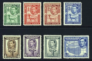 PROTECTORADO SOMALILANDIA KG VI 1938 Media Cara Juego de 3R SG 93 a SG 103 COMO NUEVO - Imagen 1 de 2