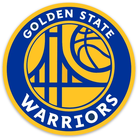 Golden State Warriors Basketball Logo & Name Monogram Type Die-cut Round MAGNET Cover