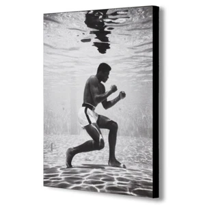 Muhammad Ali Underwater - Framed Canvas Wall Art Print - Various sizes - Picture 1 of 2