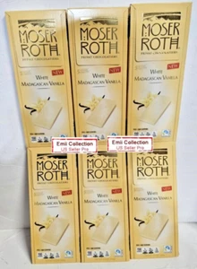 Moser Roth Private Chocolatiers White Madagascan Vanilla 4.4oz 125g (6 Bars) - Picture 1 of 2