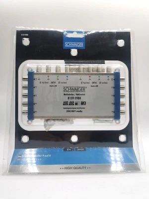 Schwaiger -  SAT-Multischalter 9 auf 8   B159 0988  Standby Zero Watt G177 - Bild 1 von 2
