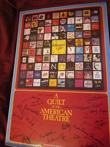 A Quilt of the American Theatre Broadway Cares AIDS poster SIGNED x33 stars - Picture 1 of 5