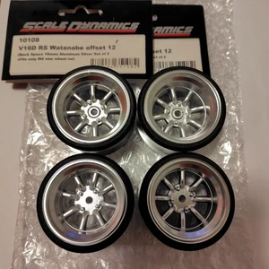 Scale Dynamics Rs Watanabe Wheels 12Mm Set Of 4 Rc Car Drift Touring Silver - Picture 1 of 5