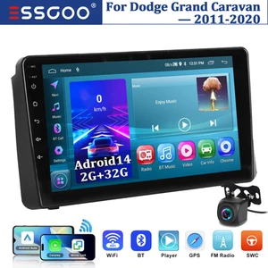 Radio estéreo para auto Android 14 actualizado con GPS y AHD para Dodge Grand Caravan 2011-2020 - Imagen 1 de 14