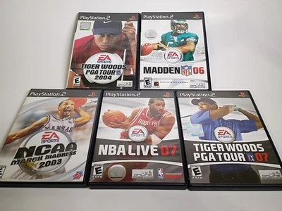 Lote de juegos deportivos aleatorios de PS2 - Madden NFL, NBA, PGA Tour Foto 1 de 4