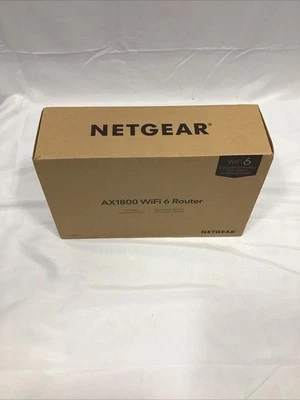 Netgear RAX15 AX1800 WiFi 6 Router 4 Ports  1500 Sqft 20 Devices - Image 1 of 4