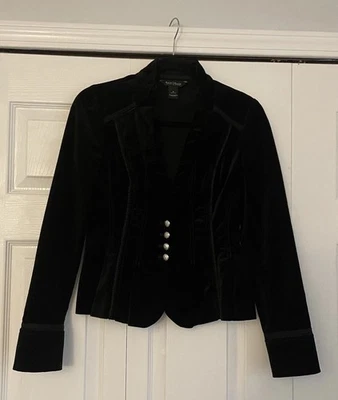 Mujer 4 Casa Blanca Mercado Negro Gótico Militar Caballería Chaqueta Terciopelo Vampiro Foto 1 de 4