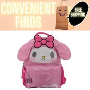 Hello Kitty My Melody Backpack for Girls, Sanrio Kawaii Bookbag, 16 Inch Anim... - Picture 1 of 8