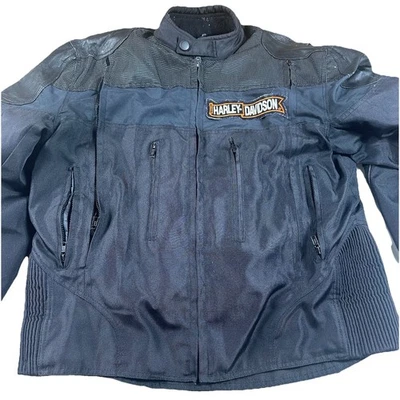 Chaqueta de cuero Gallery para hombre motociclista Thinsulate parche Harley mediano Foto 1 de 4