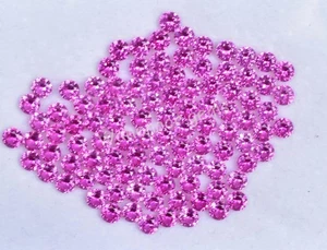 100 Pcs Natural Mogok Pink Ruby Round 5x5 mm Certified 57.55 Ct Loose Gemstone - Picture 1 of 8