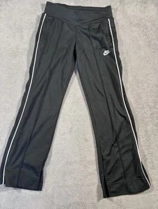 VINTAGE Nike Track Pants Youth Medium 10-12 Black Warmup Active Wear Y2K - Picture 1 of 8
