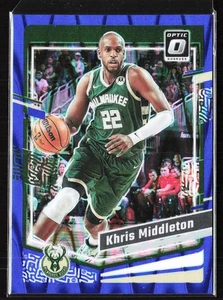 2023-24 Donruss Optic Blue Seismic Khris Middleton 084/249 Milwaukee Bucks - Picture 1 of 2