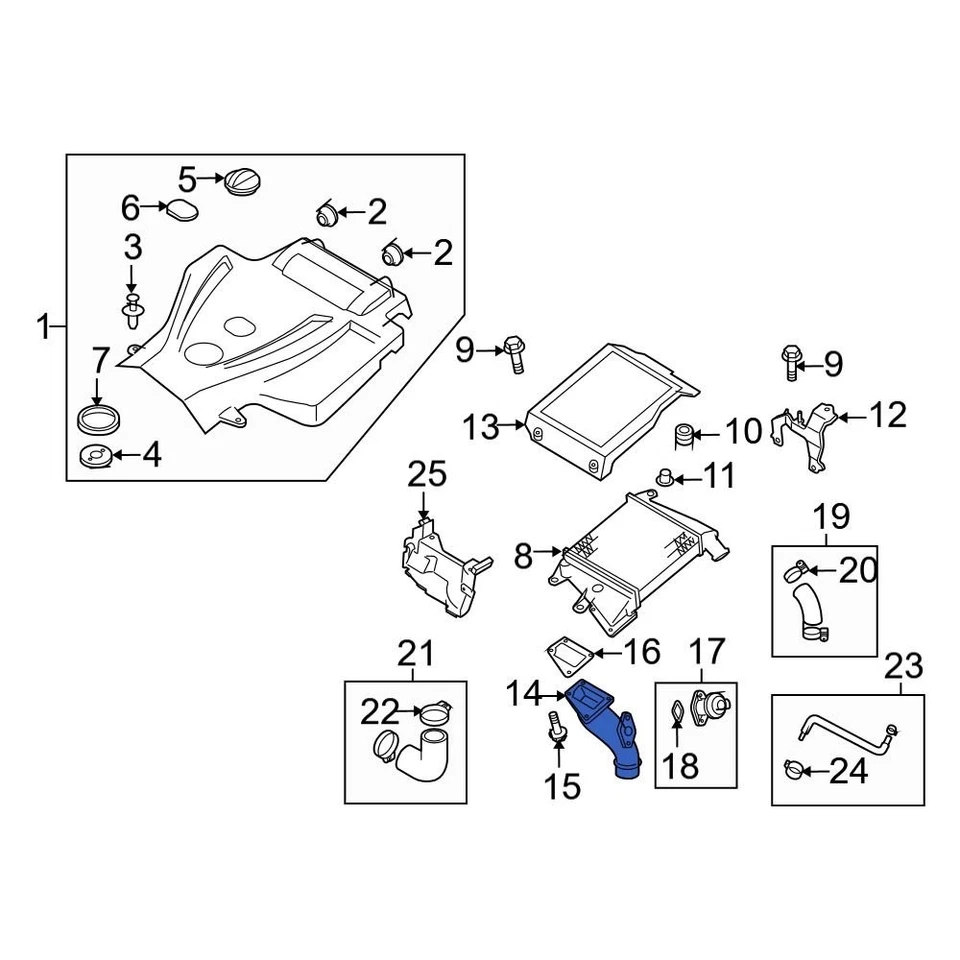 For Mazda CX-7 2007-2012 Mazda L33E13241B Intercooler Pipe - Изображение 1 из 1