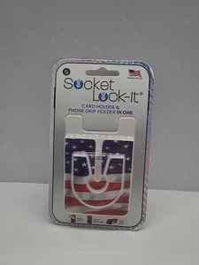 Socket Lock-It - Card Holder - Phone Grip Holder In One -American Flag - Picture 1 of 2