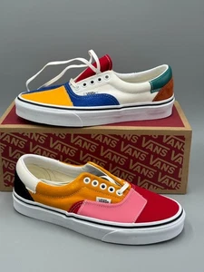 VANS Era Canvas Colorblock Patchwork Sneaker Shoe Women Sz 8 EU 38.5 VN0A38FRVMF - Picture 1 of 10