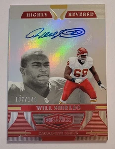 Will Shields 2023 PLATES & PATCHES #HR-WS Highly Revered Auto /149 Chiefs HOF - Bild 1 von 2