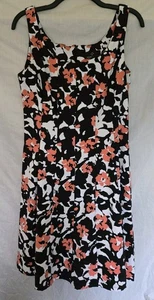 Ronnie Nicole ärmelloses Swing-Kleid Blumendruck Reißverschluss hinten neu ohne Etikett - Bild 1 von 8