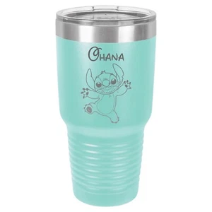Stitch ohana 30 oz stainless insulated laser engraved tumbler cup pop gift - Picture 1 of 5