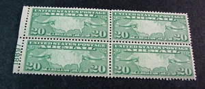 US Plate Block Stamp Scott# C9 Map & Two Mail Planes 1927 MNH L705 - Picture 1 of 1