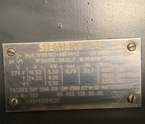 Servomotor 1PH6103-4NF44-Z K83+K49+L37, reacondicionado, 12 meses de garantía, Express  - Imagen 1 de 2