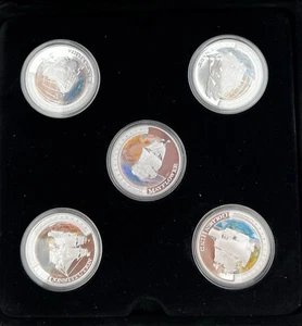 Perth Mint 5 Coin Ships of the World Set 1oz Silver Coloured Proof w/ COA - Picture 1 of 4