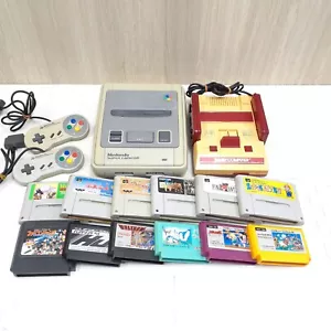 Japanese original Famicom & Super Famicom Console bundle with 12 games FS331 - Picture 1 of 10