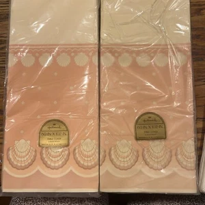 TWO 2 VTG HALLMARK Large Paper Table Cover, SEA SHELL BEACH, 60” X 102”, NEW!! - Picture 1 of 5