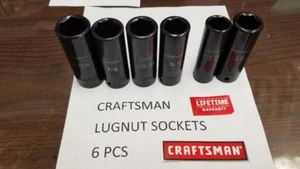 CRAFTSMAN LUGNUT 6 PIECE 1/2" IMPACT SOCKET SET BN LIFETIME WARRANTY - Picture 1 of 1