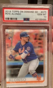 2019 TOPPS On Demand 3D #475 PETE ALONSO PSA 10 GEM MINT NEW YORK METS RC - Picture 1 of 2