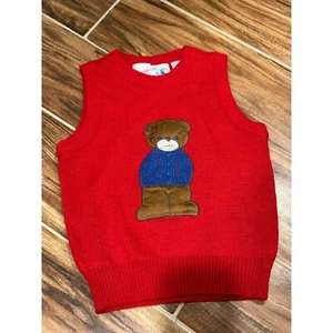 The eagles eye vtg teddy bear baby bear sleeveless sweater vest sz 5-6￼ - Picture 1 of 12