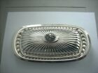 W & S Blackington Glass Butter Dish Silver Plate on Brass Enclosure with Lid