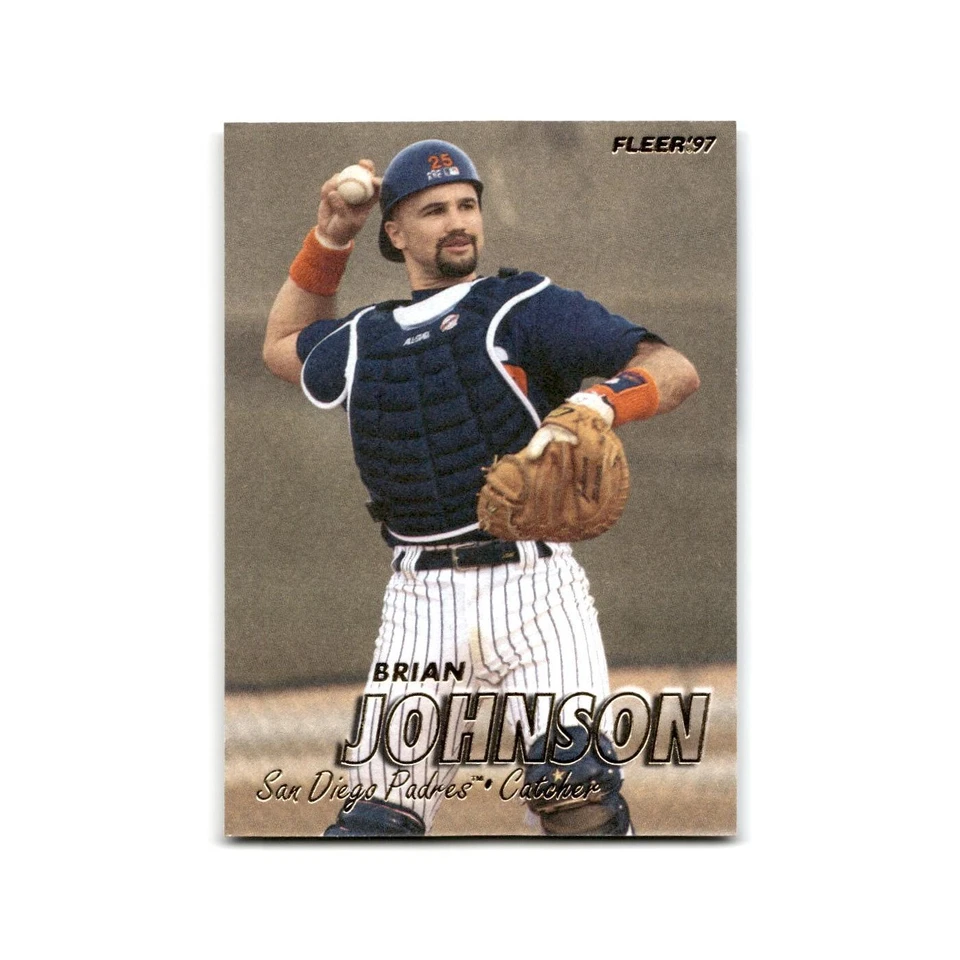 Brian Johnson 1997 Fleer #466 San Diego Padres Baseball Card NM - Image 1 of 3