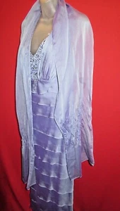 IGNITE EVENING Lavendel Stufen Lagen Brautmutter formelles Kleid Schal Gr. 18W - Bild 1 von 5