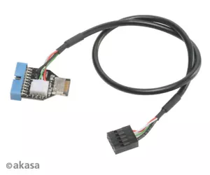 Akasa AK-CBUB38-40BK USB 3.1 Gen2 Internal to USB 3.1 Gen1 19-pin Cable - Picture 1 of 1