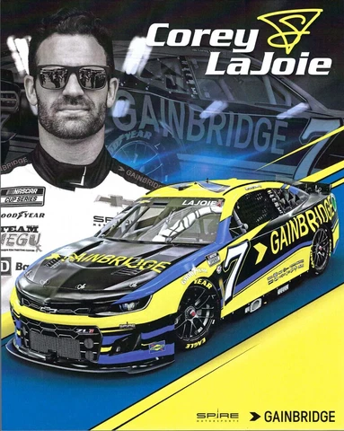 2023 COREY LAJOIE “GAINBRIDGE SPIRE MOTORSPORTS" #7 NASCAR CUP SERIES POSTCARD Cover