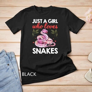 Camiseta unisex Unisex de Arte para Niñas Bola Pitón Coral Reptile Amante de la Serpiente - Imagen 1 de 15