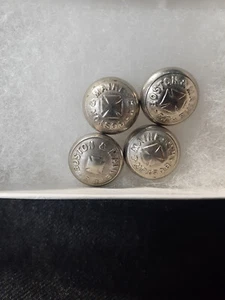 4 BOSTON & MAINE RAIL ROAD COAT BUTTONS COVER EARLY 1900s RR - Picture 1 of 1