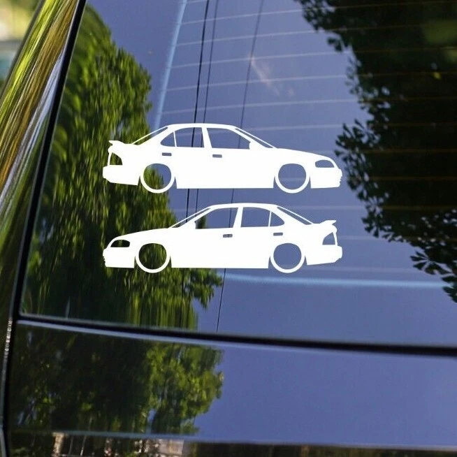 2x Calcomanías adhesivas bajadas de silueta de coche JDM para Nissan Sentra SE-R Foto 1 de 3