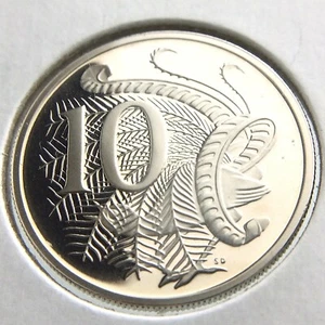 1986 Australia Proof 10 Cents Uncirculated Copper Nickel Ten Cents Coin P759 - Picture 1 of 6