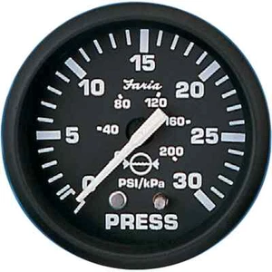 Faria 12810 Euro Water Pressure Gauge Kit OP1004 Size 2 Gauge - Picture 1 of 4