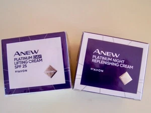 AVON ANEW PLATINUM SET - Platinum DAY Cream + Platinum NIGHT Cream New (AA) - Picture 1 of 2
