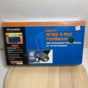 Linksys Etherfast 10/100 3-Port Print Server EPSX3 NEW SEALED - Picture 1 of 18